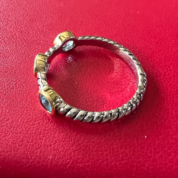 SAVVY CIE JEWELS Two-Tone Sterling
Silver Multicolor CZ - Picture 4 of 12